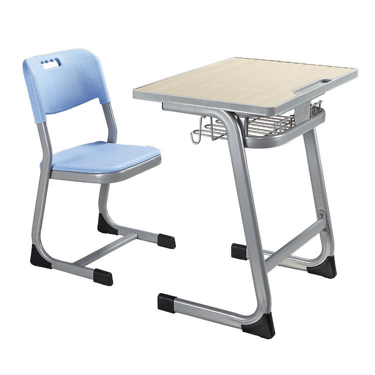 Classic MDF Single School Desk and Chair, model NJ-01