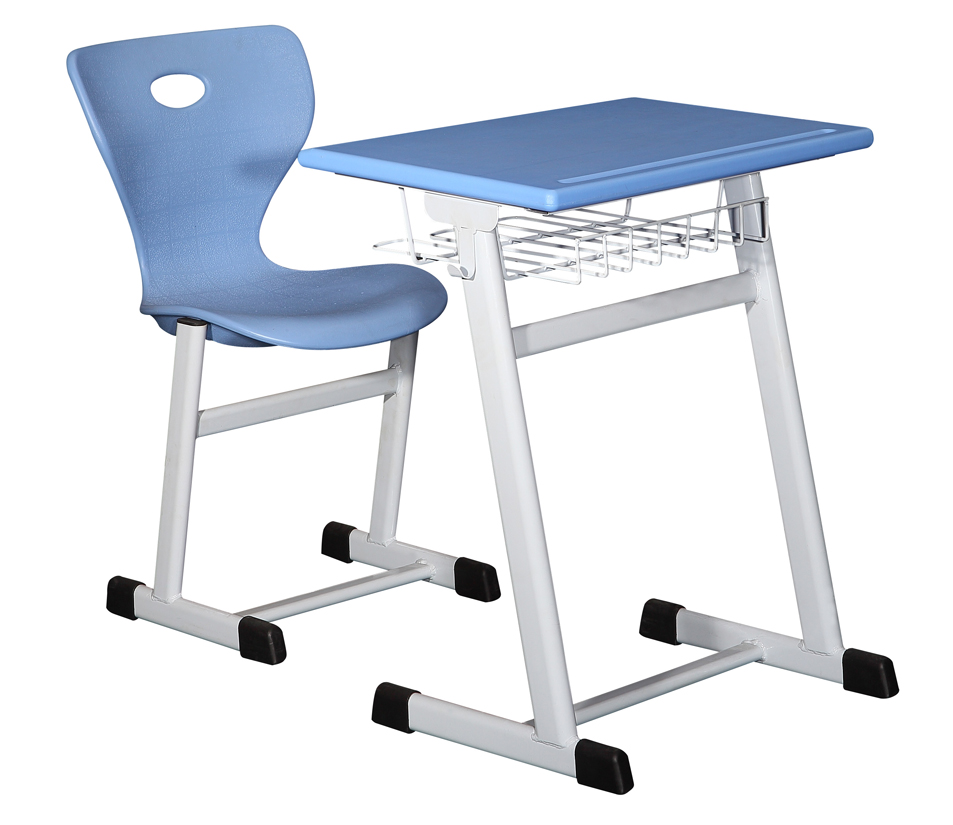 PE Single School Desk and Chair, model NJ-01 · PE variant